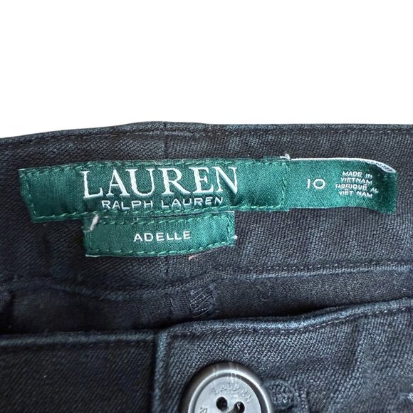 EUC Women's RALPH LAUREN Adelle Straight Leg‎ Ankle Pants Black | Size 10 - Picture 5 of 6
